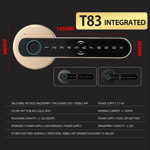 Tuya Khóa Cửa Thông Minh Điều Khiển Từ Xa Tay Cầm Điện Không Cần Chìa Khóa Vân Tay Mật Khẩu Hợp Kim Kẽm Tương Thích TT Ứng Dụng Khóa Thông Minh - Product Image 6