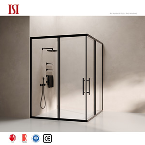 Cabine de <span class=keywords><strong>douche</strong></span> coulissante moderne sur mesure en verre trempé transparent étanche avec receveur en acrylique pour appartement, hôtel, salle de sport - Product Image 2