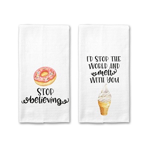 Đừng ngừng tin tưởng, <span class=keywords><strong>Icecream</strong></span> bánh rán chơi chữ nói Waffle trà khăn kỳ nghỉ nhà bếp trang trí món quà món ăn khăn - Product Image 1