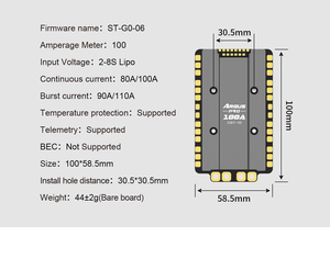 Axisflying <span class=keywords><strong>Argus</strong></span> Pro 8-en-1 ESC 2-8S pour X8 12/13/15 pouces, drones longue portée / à charge lourde et cinématiques / 80A/100A 32 bits - Product Image 4