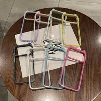 Coque de téléphone vierge en acrylique transparent à rainures, motif goutte d'oreille, pour personnalisation DIY, compatible Apple iPhone 15, 15 Pro Max, iPhone 16, iPhone 17