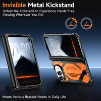 Matte Skin Feel Magnetische Opvouwbare Telefoonhoes met Verborgen Verticale Stand, Volledige Scharnierbescherming Stootbestendige Bescherming voor iPhone Duo