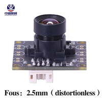 Módulo de Cámara Industrial USB PCBA con Sensor CMOS HD de 720p 1054 2.5mm 90 Grados sin Distorsión, Protocolo UVC, Sin Controladores