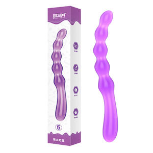 Purple Jelly bâton de perle anale TPR plug anal couple amusant plug anal masseur de perles - Product Image 3