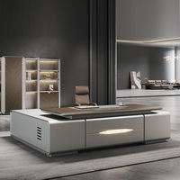 Bureau de direction moderne en L, en MDF E0, pour espace de PDG, mobilier de bureau exécutif, Escritorios Importados De China