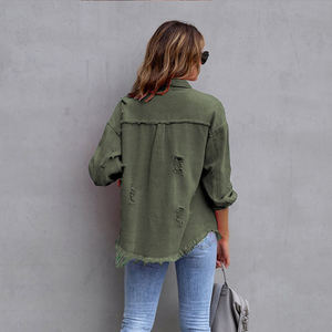 Giacca in Denim da donna primavera autunno stile camicia stile autunno giacca stile <span class=keywords><strong>jeans</strong></span> Casual alla moda <span class=keywords><strong>cappotto</strong></span> da donna capospalla alla moda <span class=keywords><strong>cappotto</strong></span> da donna - Product Image 5