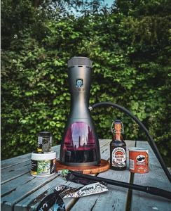 Vente chaude Ensemble de narguilé électrique portable en acier inoxydable avec lumière LED Emballage de boîte-cadeau de luxe E-Hookah sans carbone - Product Image 1