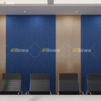 Couverture acoustique moderne en fibre de polyester Flex Wave Beosound 3D PET espace absorbant le son NRC 0.9 feutre acoustique ignifuge de qualité B1