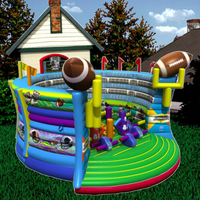 Jeu de défi Porte de football gonflable AFL Goal Soccer Toss pour carnaval en PVC et bâche avec accessoire souffleur