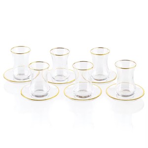 Fábrica <span class=keywords><strong>de</strong></span> acrílico con borde dorado transparente circular, <span class=keywords><strong>diseño</strong></span> moderno simple personalizado, tazas y platillos <span class=keywords><strong>de</strong></span> vidrio clásicos Lucite - Product Image 1