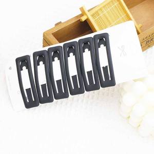 Einfarbige Haarnadeln im europäischen Stil für Mädchen Mehrfarbige Haars pangen für Kinder 6 Stück pro Karte aus Metall Eisen Modisch - Product Image 3