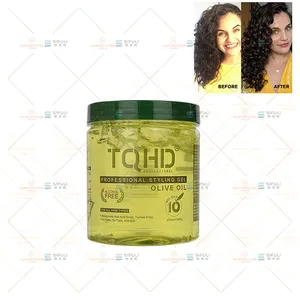 RTS TQHD No alcohol Private Label Naturally Travel Size Refreshing Women Hair Styling Gel Broken Hair Cream Finishing GEL