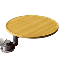 Plateaux et tables de voiture adaptés aux ordinateurs portables, 360° °   Tables porte-gobelets rotatives en bois, type universel