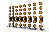 2024 vente chaude rétro forme ronde lumière stroboscopique blanc chaud matrice Flash lumière pour les événements de fête d'hôtel