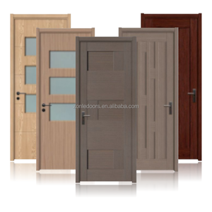 أبواب داخلية Mdf حديثة مضادة للرياح للشقق بتصميم بسيط للمنزل مع باب - Product Image 1