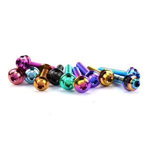 Tornillos de palanca de freno de aleación de titanio anodizado GR5 con recubrimiento de zinc grueso, tornillos hexagonales M5 para brazo de manivela de bicicleta de carretera - Product Image 3