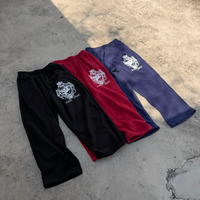 Pantalon de jogging décontracté pour homme Foksy en denim 100 % coton de haute qualité, coupe large, avec imprimé troué, délavage moyen