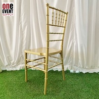 Chaise Chiavari blanche détachable One Event Supply, en PP, pour salle à manger, mariage, hôtel, événements extérieurs, chaise de fête moderne