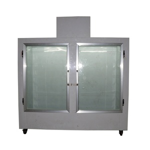 Doppio vetro porta porta interna solida Merchandiser commerciale acciaio inossidabile refrigeratore ghiaccio borsa - Product Image 1