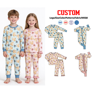 Conjuntos de Ropa Suave para Niños Pequeños con Estampado de Corazón de Canela, para Niñas y Niños, Día de San Valentín, Venta al por Mayor, Ropa para Hermanos - Product Image 1