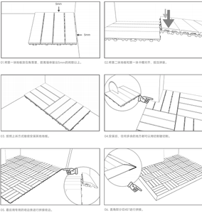 Fai da te moderno quadrato clic ad incastro per pavimenti da esterno-nessun attrezzo necessario antiscivolo e resistente alle intemperie per Patio ponte giardino - Product Image 6