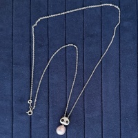 Collier Panda en argent 925 plaqué or avec perle baroque Edison rose-violet d'eau douce de 8-10 mm Tianmeng Trendy pour femmes