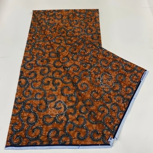 Nouveau tissu en coton véritable ciré imprimé Ankara, 6 yards, pour la confection de robes africaines, pagnes, 100% coton, matériau de qualité supérieure pour robes - Product Image 2