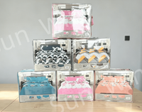 Parure de lit 6 pièces en microfibre, drap-housse, toucher brossé, motif floral, pour hôtels, prête à l'emploi, personnalisable, vente en gros