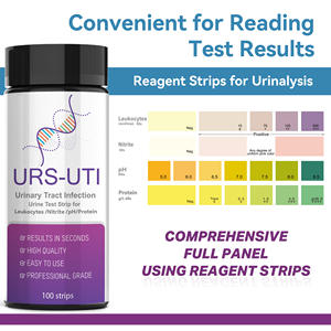 แผ่นทดสอบ <span class=keywords><strong>UTI</strong></span> 4in1 สำหรับตรวจการติดเชื้อทางเดินปัสสาวะขั้นสูงที่บ้าน สำหรับผู้หญิง ผู้ชาย เด็ก ตรวจหาเม็ดเลือดขาว ไนไตรต์ ค่า <span class=keywords><strong>pH</strong></span> และโปรตีน - Product Image 3