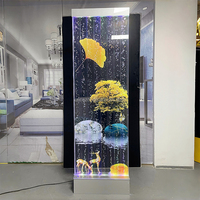 Contemporain Moderne Acrylique Bulle D'eau Mur Découpé Au Laser Mobile Décoratif Séparateur De Pièce Étanche Écran Mur Art Peinture