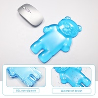 Tapis de souris transparent en gel pour clavier personnalisé, design cristal, repose-poignet en gel, forme de croissant pour un usage domestique ou au bureau