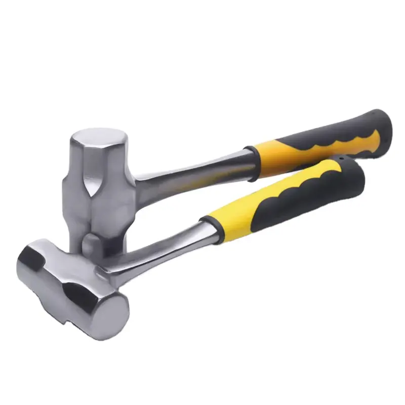 Customizable titanium alloy aluminum high hardness Octagonal hammer with rubber handle Dead Blow Sledge Hammers
