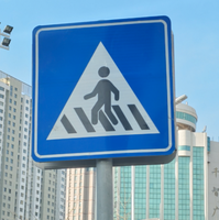 Panneau de signalisation routière LED en aluminium à énergie solaire, vente directe usine, marque Guang'an