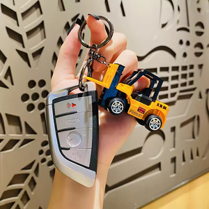 <span class=keywords><strong>Porte</strong></span>-clés de Véhicules d'Ingénierie Miniatures 3D en Gros : Chariot Élévateur, Excavatrice, Camion, Bulldozer – Idéal Cadeau - Product Image 4