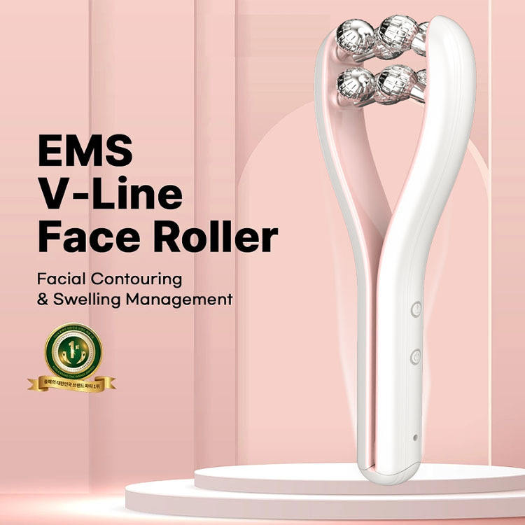 KC Certified EMS V-Shape Face Roller | Electric Facial Firming Machine with Diagnosis Function & Waterproof Design – orangles Kuwait