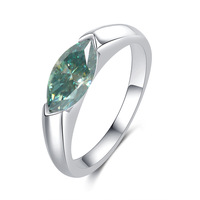 9 bagues simples et raffinées en argent 925 plaqué or, avec diamant solitaire taille marquise 5*10 mm, bijoux pour femmes, 1 carat VVS GRA Moissanite
