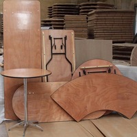 Table de bar ronde moderne en bois pour hôtel, avec pieds et base argentés réglables en hauteur, pour boîte de nuit et café en intérieur