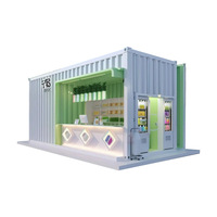 Ufficio Modulare Personalizzato in Container, Negozio Prefabbricato in Struttura d'Acciaio per Pop-up Store, Caffè, Ristorante, Chiosco al Dettaglio, Soluzione Chiavi in Mano