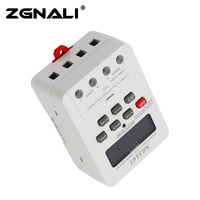 Interruptor Temporizador Programable Mini NALEI KG316T 68 230VAC 25A 50/60Hz 220V Máx. Controlador de Horario Escolar con Pantalla LCD de Voltaje, IP67
