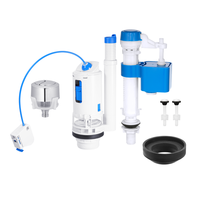 Kit de réparation universel JIELIN pour réservoir de toilettes à double chasse, valve d'admission d'eau réglable, économie d'eau écologique pour la plupart des toilettes standard