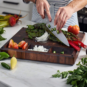 <span class=keywords><strong>Planche</strong></span> à découper sur mesure extra-large en bois d'acacia naturel, plateau géant pour traiteur, pour usage quotidien - Product Image 3