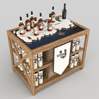 Fournisseur de mobilier de magasin de haute qualité, conception gratuite, meubles de magasin de spiritueux, présentoir en bois pour bouteilles de vin