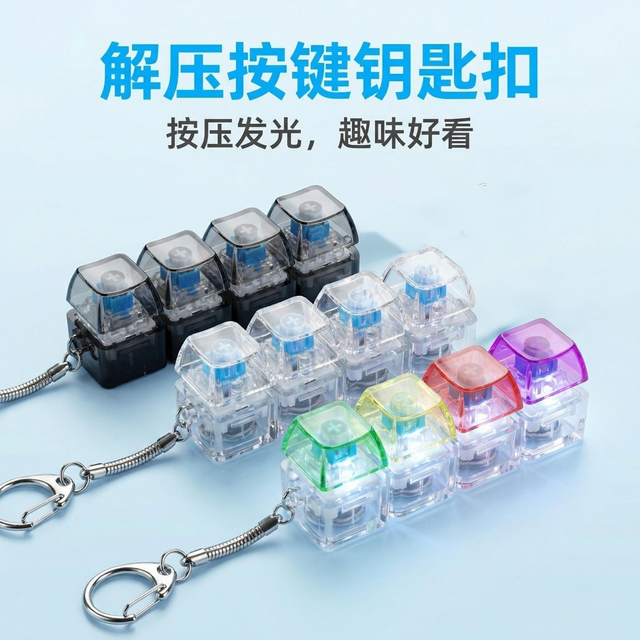 39 Colors High Quality 2/3/4 Keys Mechanical Keyboard Switch Keycap Tester Switches Keychain Without LED Light