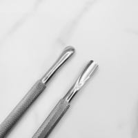 Pousse-cuticules russe professionnel en acier inoxydable double face, nettoyeur d'ongles durable, coupe-ongles pour manucure et pédicure pour les doigts