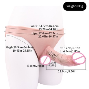 สายรัดอวัยวะเพศเทียมแบบสวมใส่ได้ ทำจากซิลิโคน กางเกงในอวัยวะเพศเทียม ของเล่นผู้ใหญ่ พร้อมอวัยวะเพศเทียมแบบกลวงที่สมจริง สายรัดยืดหยุ่นพิเศษ - Product Image 6
