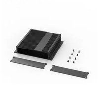 Boîtier en aluminium anodisé Boîtier d'instrument électronique en métal Boîte de jonction Boîtier PCB Boîte à rail Din