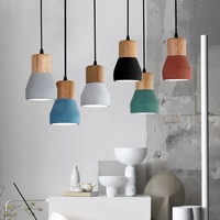 Îlot de cuisine moderne lampe décor à la maison 1 lumière 240volts edison ampoule zhongshan intérieure ciment béton pendentif lumière