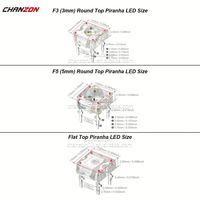 Piranha Dip Led Diode 3mm 5mm 7mm 8mm Blanc Rouge Vert Bleu Jaune F3 F5 F7 F8 Diode électroluminescente Lumen haute luminosité