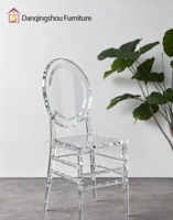 Chaise empilable Chiavari Phoenix de luxe en gros d'usine pour salle à manger hôtel mariage Portable en cristal clair durable