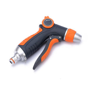 Pistolet d'arrosage de jardin orange en plastique, connecteur de buse de tuyau de lavage de voiture manuel, pistolet à eau intégré de style européen - Product Image 1